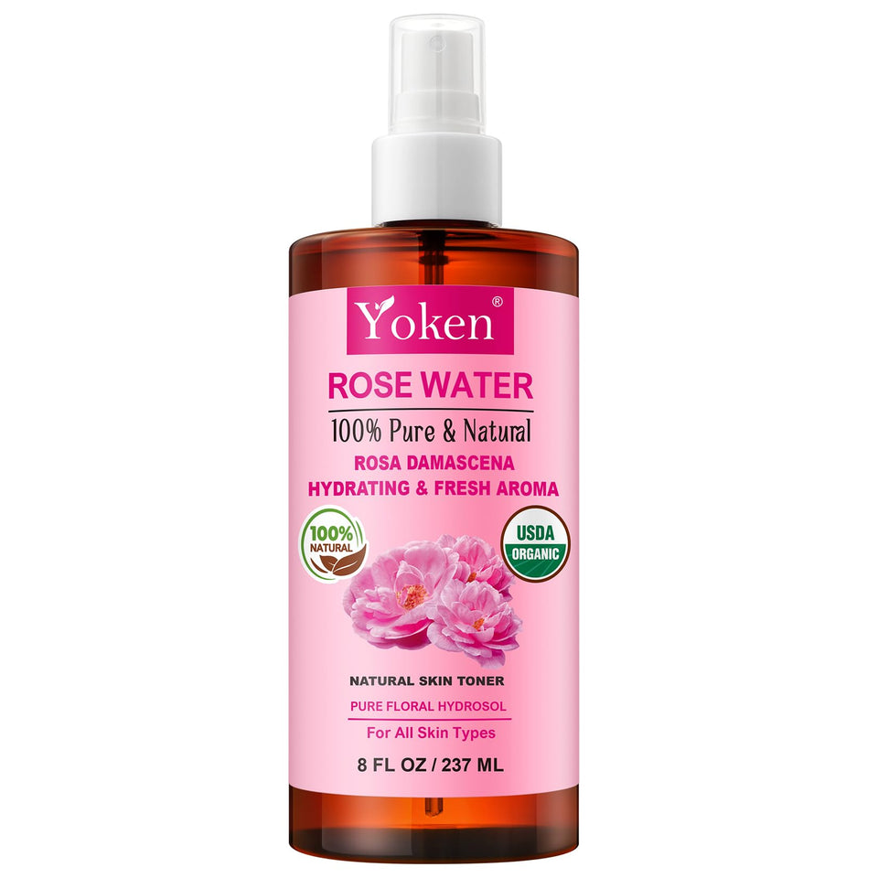 Yoken front label on bottle showing organic certification and clean formula benefit