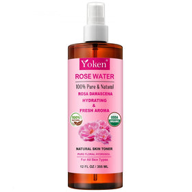Yoken front packaging showing 12 oz bottle and organic label for clarity