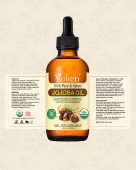 Yoken 4oz bottle next to common items showing scale and travel-friendly benefit