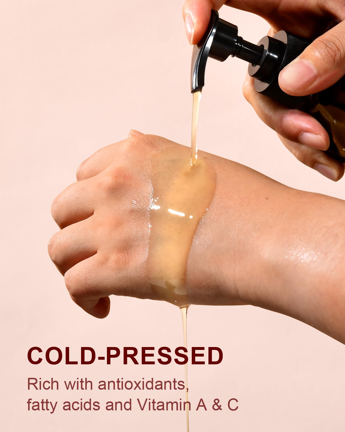 Yoken oil drop texture close-up demonstrating lightweight, fast-absorbing finish