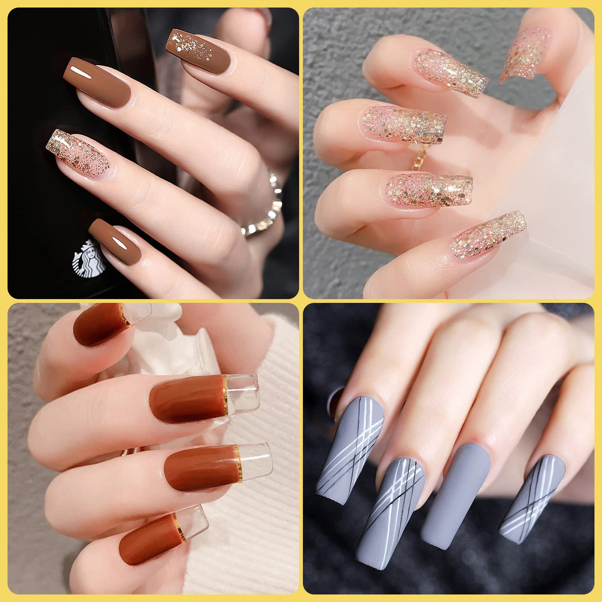 Yokilly close-up of clear and natural tips highlighting smooth finish