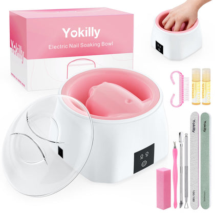 Yokilly front view white bowl showing clean design and quick setup