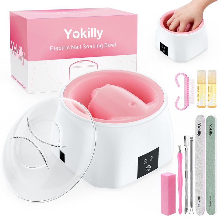 Yokilly front view white bowl showing clean design and quick setup