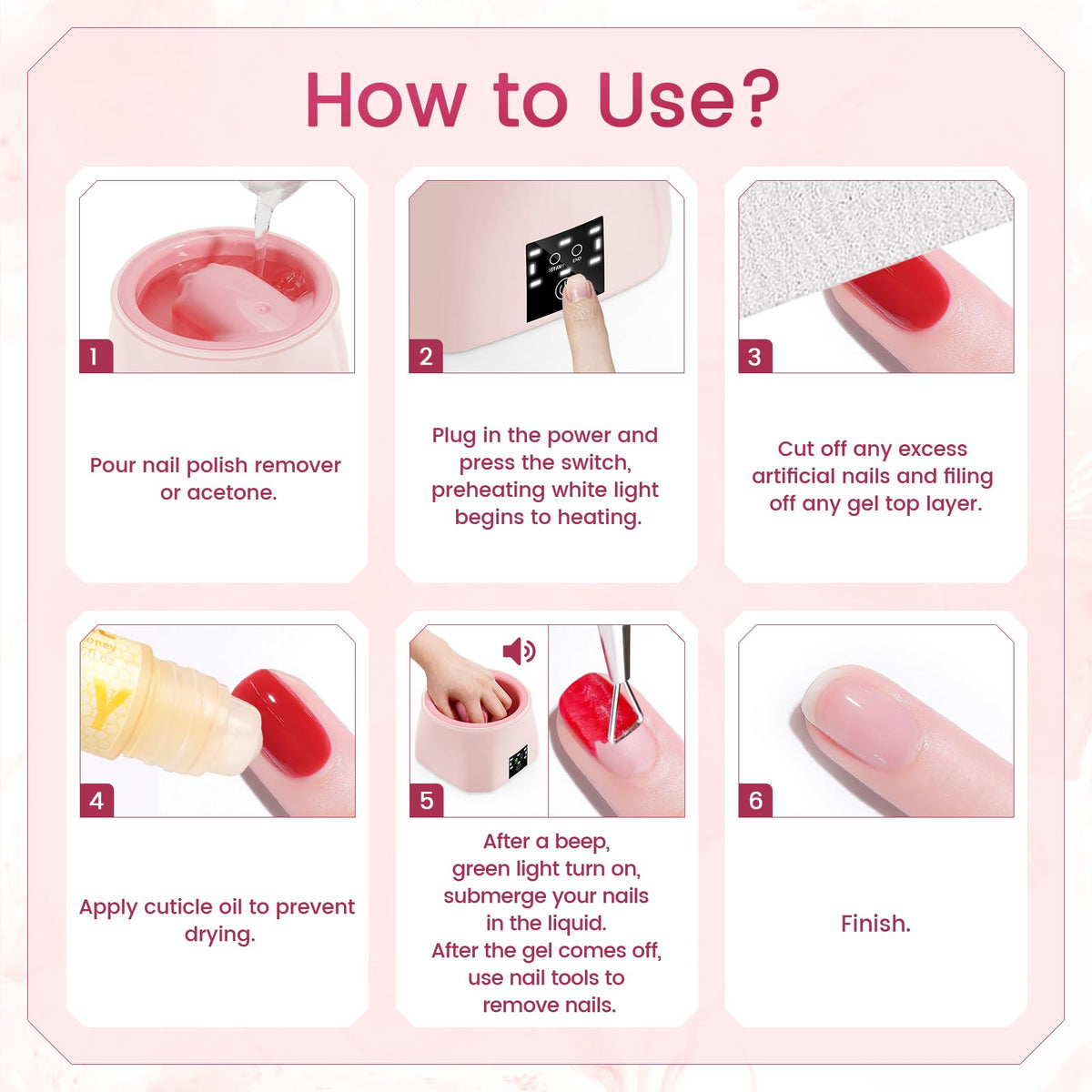 Yokilly in a home salon setting demonstrating professional-grade soak-offs at home