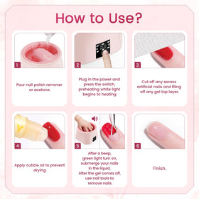 Yokilly in a home salon setting demonstrating professional-grade soak-offs at home