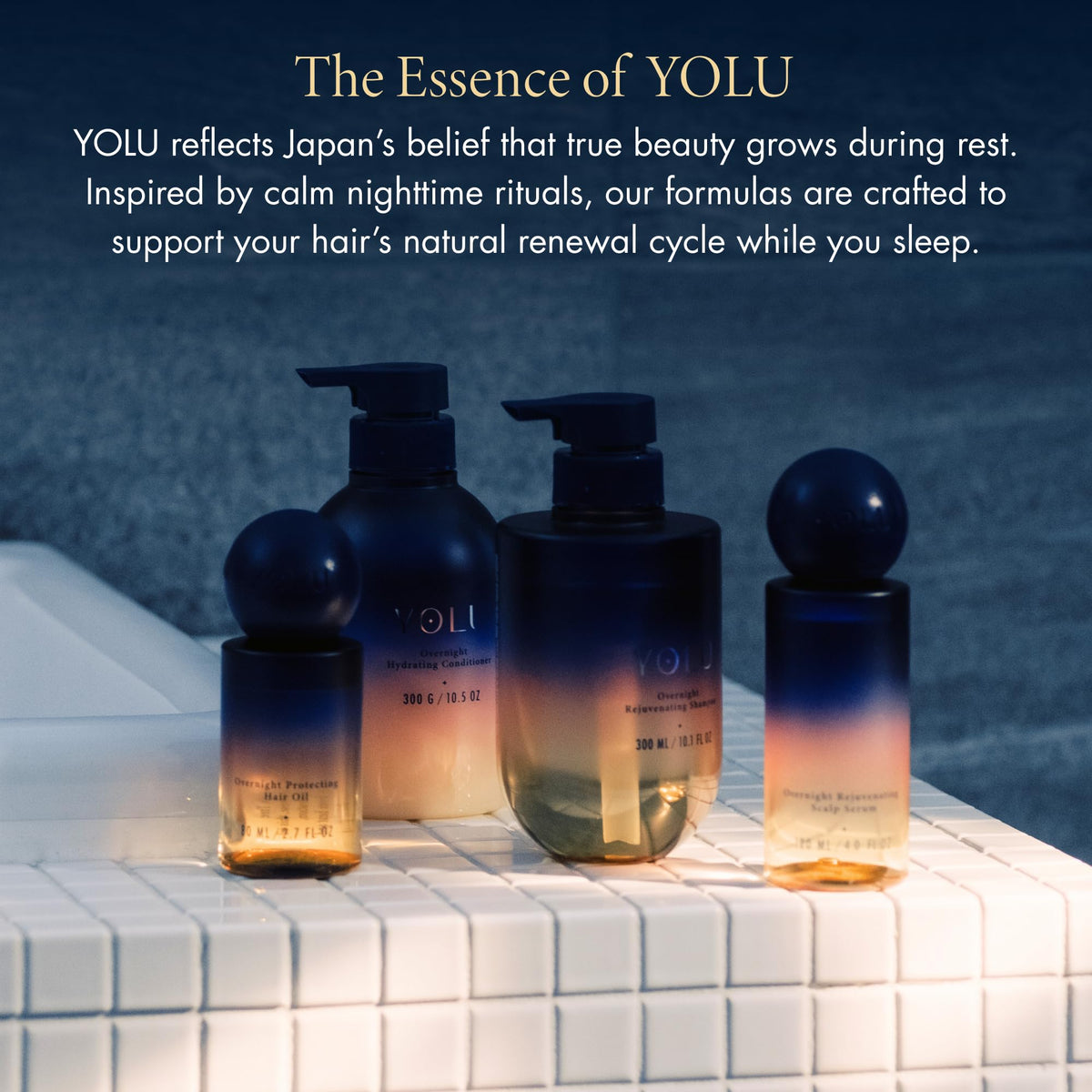 YOLU 4.0 fl oz next to phone showing real size and travel-friendly benefit