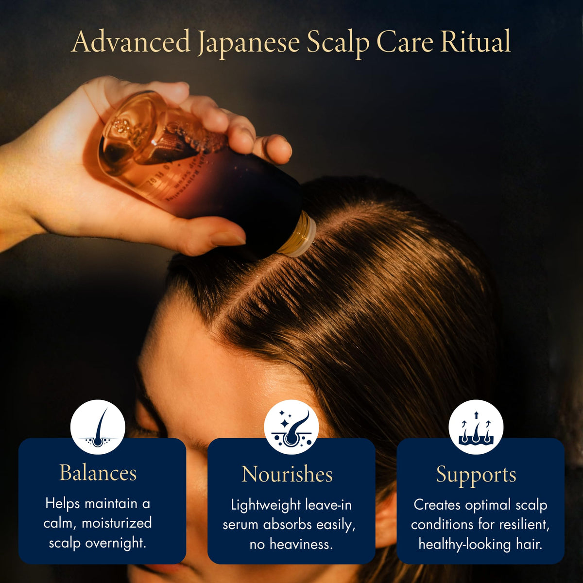 YOLU serum texture on hand showing lightweight absorption benefit