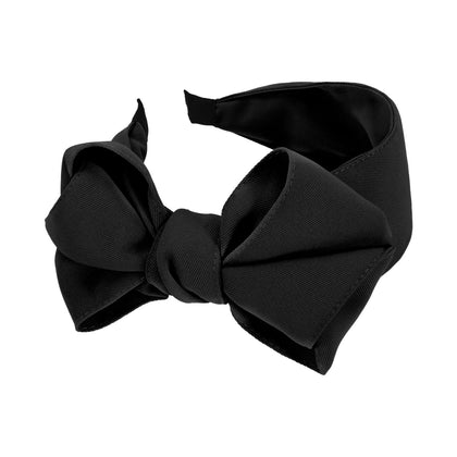 Yonchic front view headband showing sleek black style and secure fit