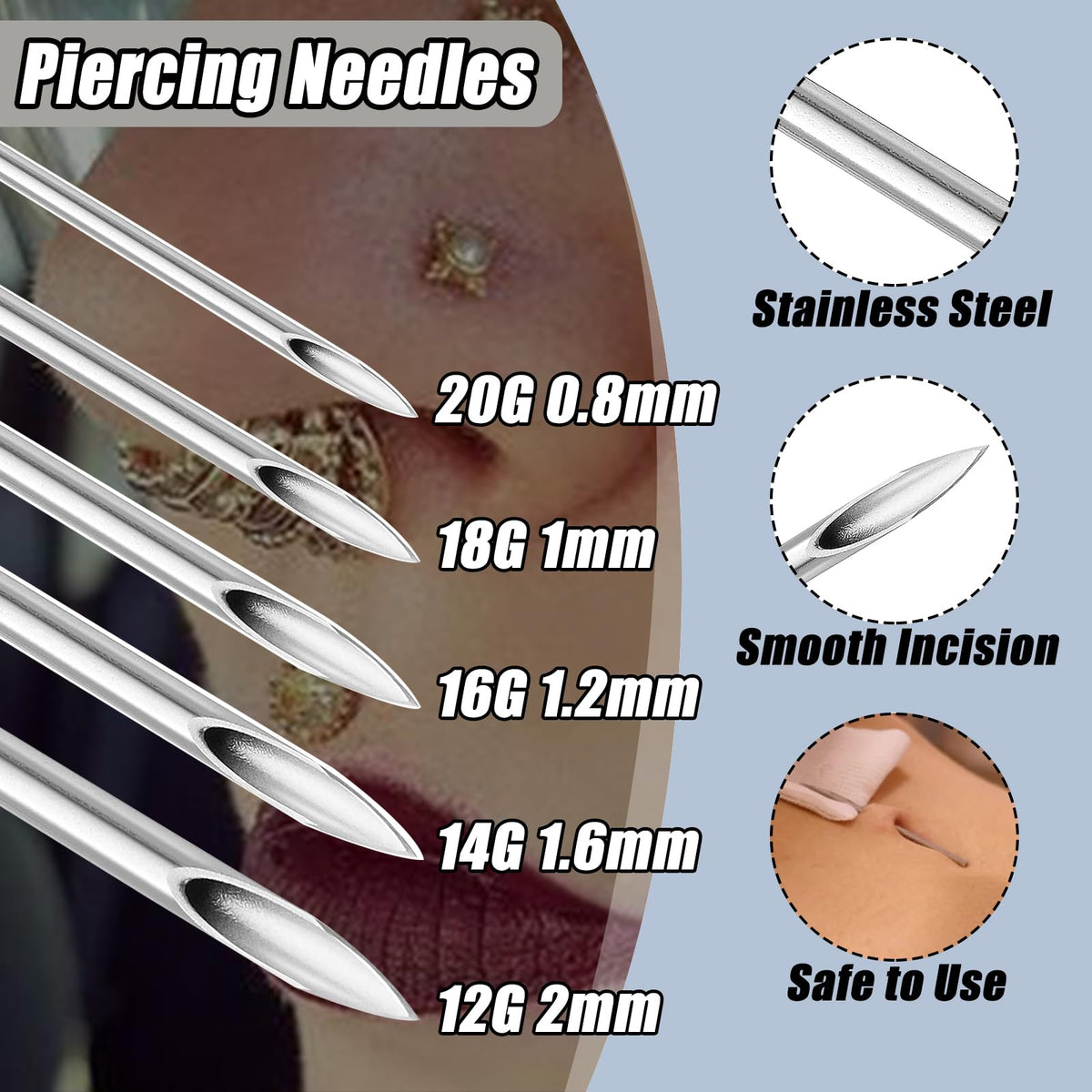 YONGDA close-up tri-bevel tip for precise, low-drag piercing