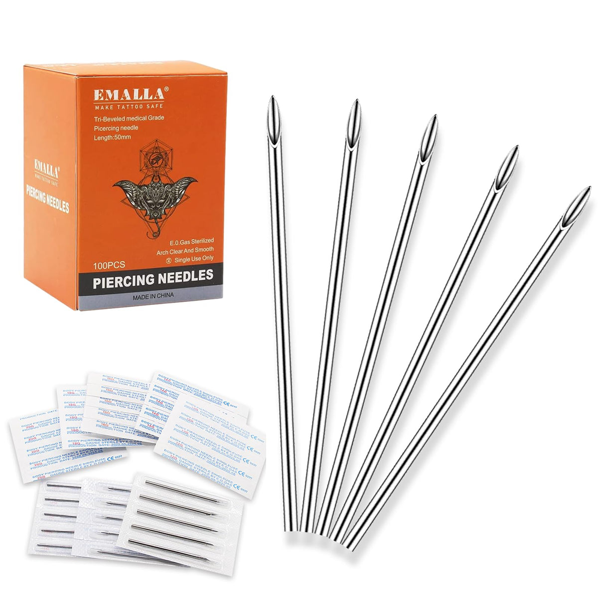 YONGDA front pack of 100 18G needles showing sterile supply benefit