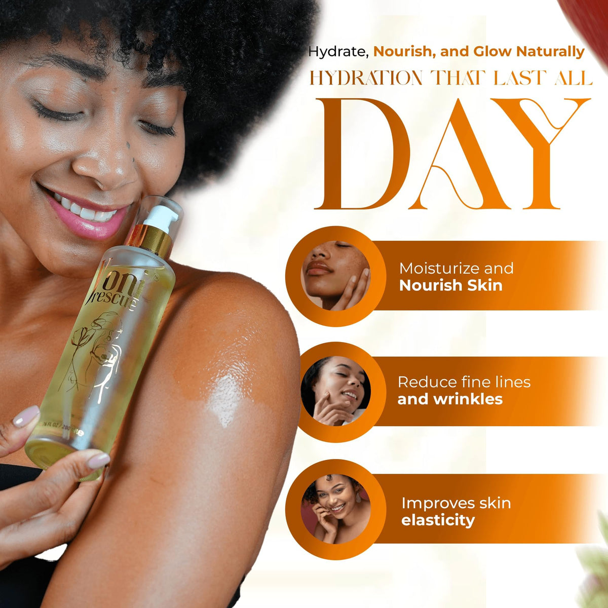Yoni Rescue application on arm demonstrates smooth finish and visible hydration