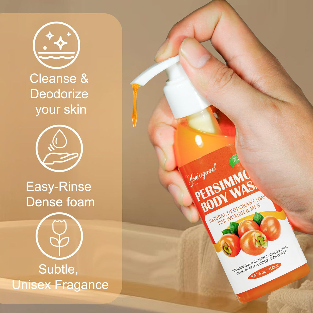 yoniagood travel bottle in gym bag ideal for on-the-go odor relief