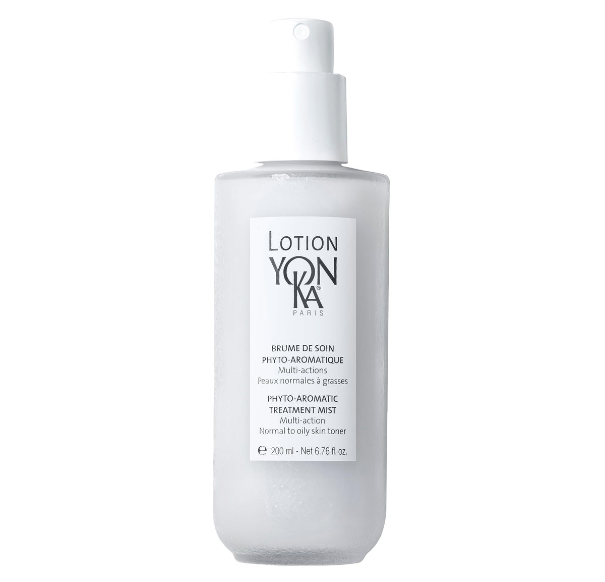 Yonka front bottle showing toner and size, clarifies skin quickly