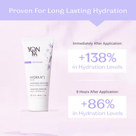 Yonka Hydra No.1 ingredients with hazelnut and shea butter showing natural nourishment
