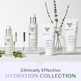 Yonka Hydra No.1 on bathroom vanity lifestyle scene implying daily routine use