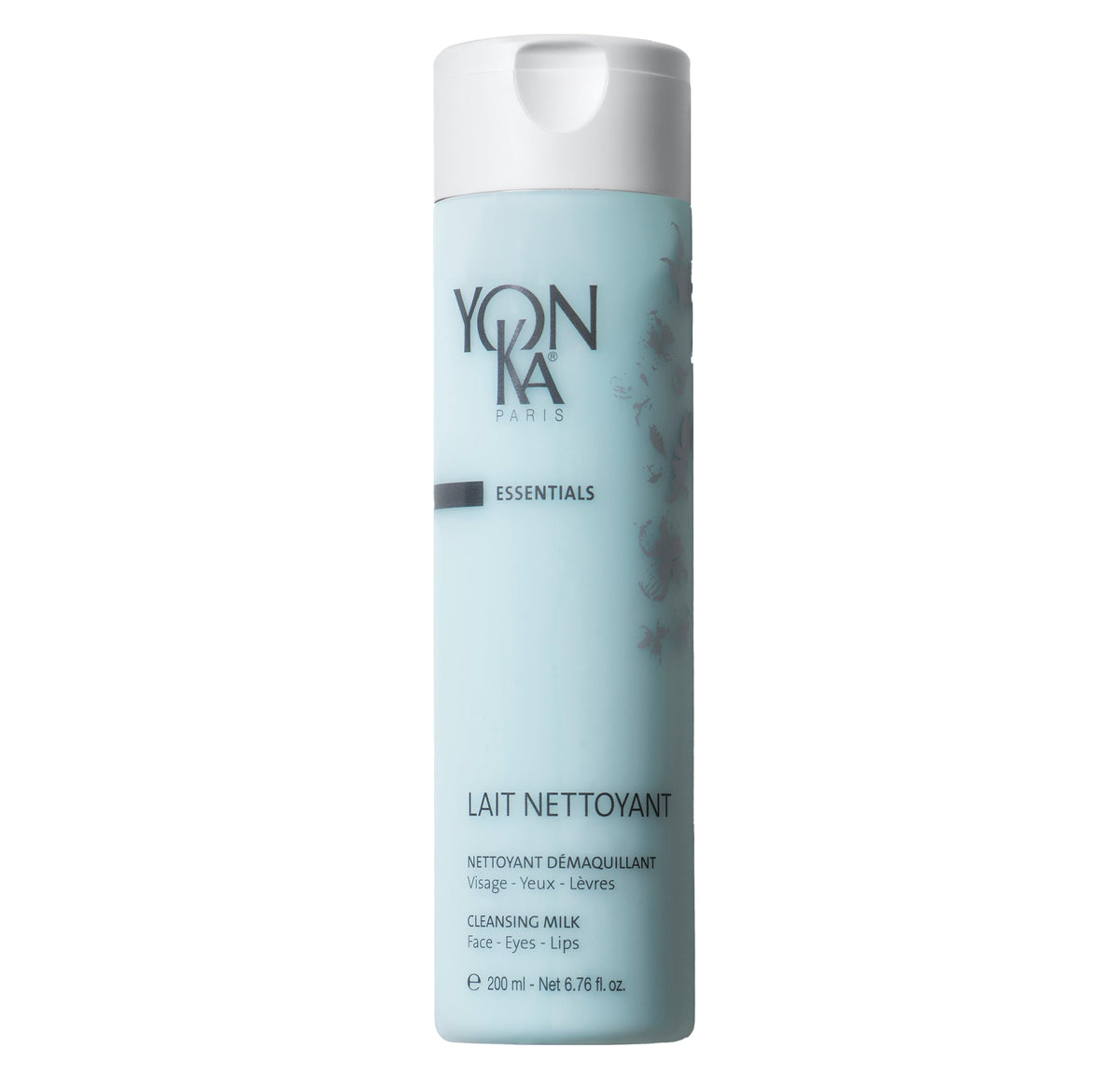 Yonka front packaging showing bottle and branding, highlights gentle cleansing