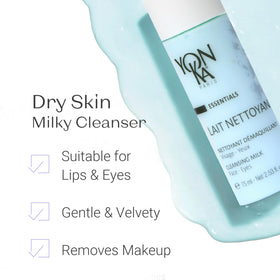 Yonka creamy milk texture close-up illustrating hydrating feel