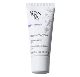 Yonka Phyto-Contour front jar showing compact travel-sized packaging and calming finish