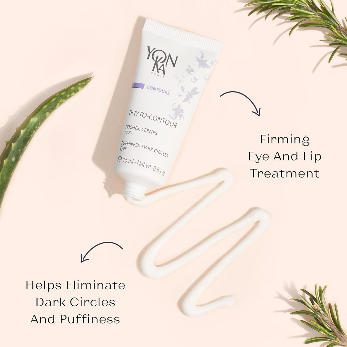 Yonka Phyto-Contour rosemary and aloe ingredients conveying botanical soothing benefits