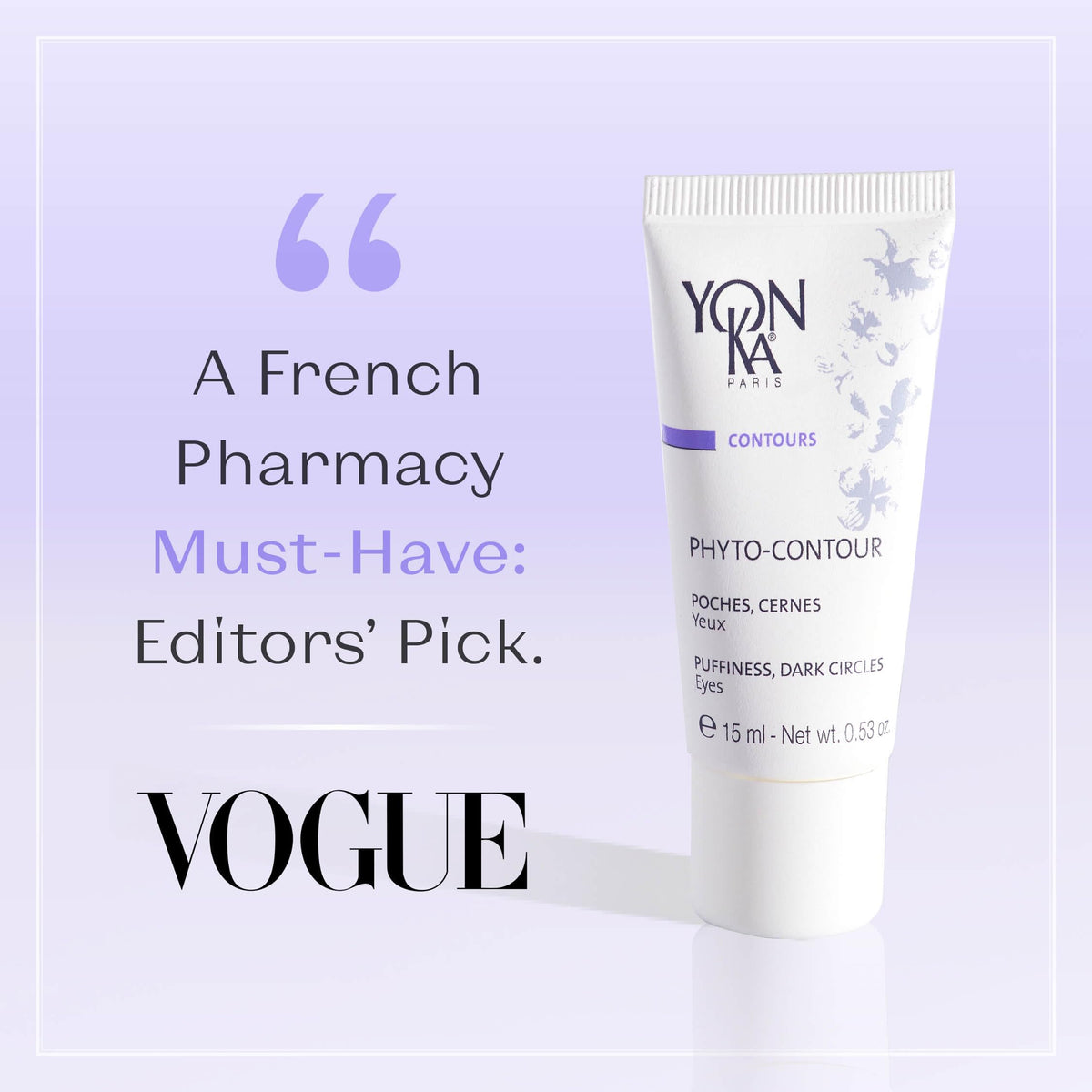 Yonka Phyto-Contour label detail showing ingredient callouts and paraben-free claim