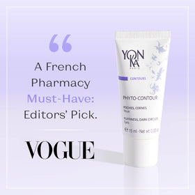 Yonka Phyto-Contour label detail showing ingredient callouts and paraben-free claim