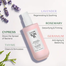Yonka Quintessence plant ingredients array illustrating botanical calming benefits