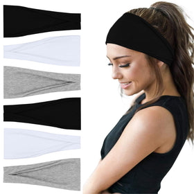 YONUF front flat lay view showing six headbands and everyday convenience