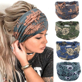 YONUF front view of four-pack headbands showing colors and packaging, stylish gift benefit