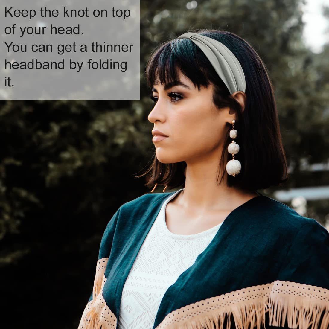 YONUF headband in use during yoga keeping hair back and absorbing sweat