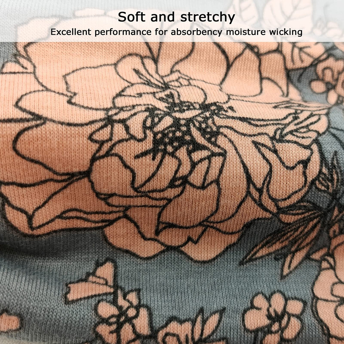 YONUF care label close-up indicating machine-washable and low-heat guidance