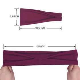 YONUF headband stretched on forehead during yoga showing secure, sweat-resistant fit