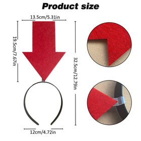 YOOLEETC close-up of red felt arrow highlighting durable texture and bright color