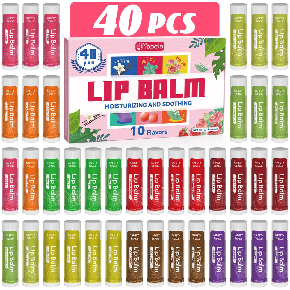 Yopela front packaging showing 40-count bulk box and compact tubes for easy gifting