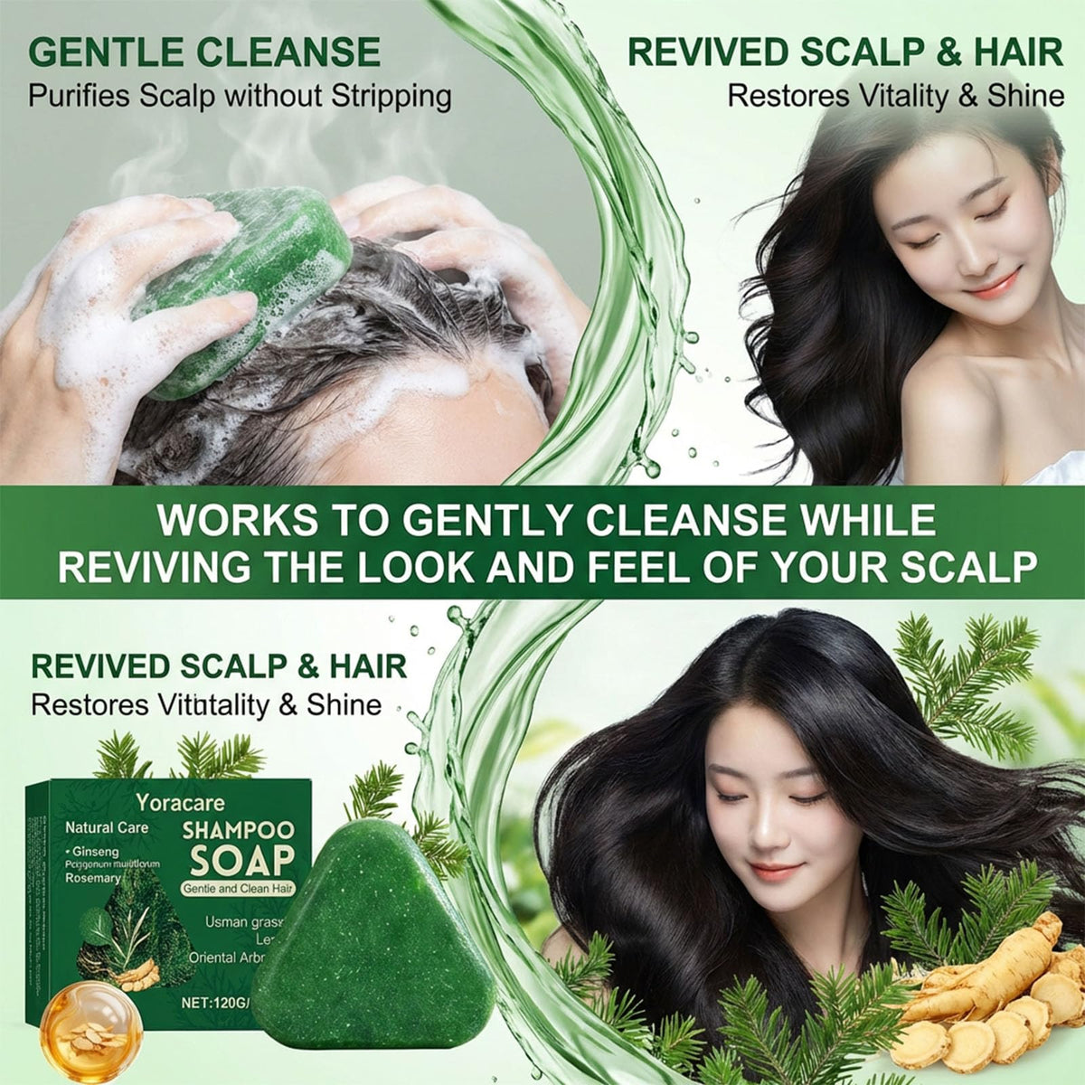 yoracare lather close-up demonstrating rich foam and gentle cleansing benefit