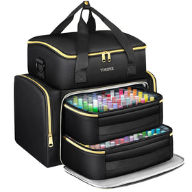 YOREPEK front view closed organizer showing compact travel design and protection