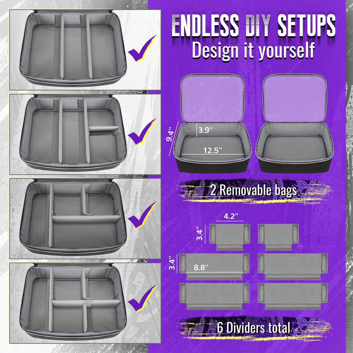 YOREPEK side and front pockets providing fast access to daily essentials