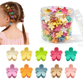 YosaiHom front view of colorful mini flower clips showing design and quantity