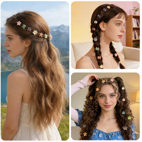 YosaiHom spread of many mini flower clips showing variety and abundance