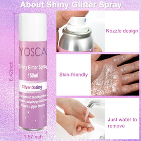 Yosca body sparkle on shoulder lifestyle image showing long-lasting festival-ready shine