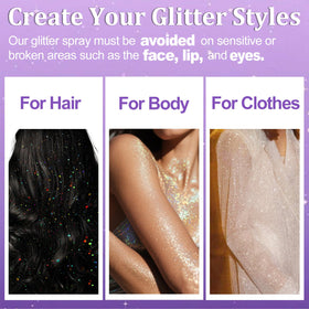 Yosca clothing sparkle after spray showing glitter adhesion and visible sheen