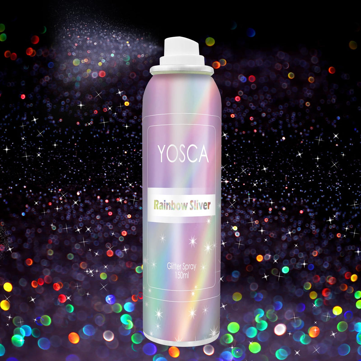 Yosca front packaging 150ml showing bottle and holographic label, easy-to-carry