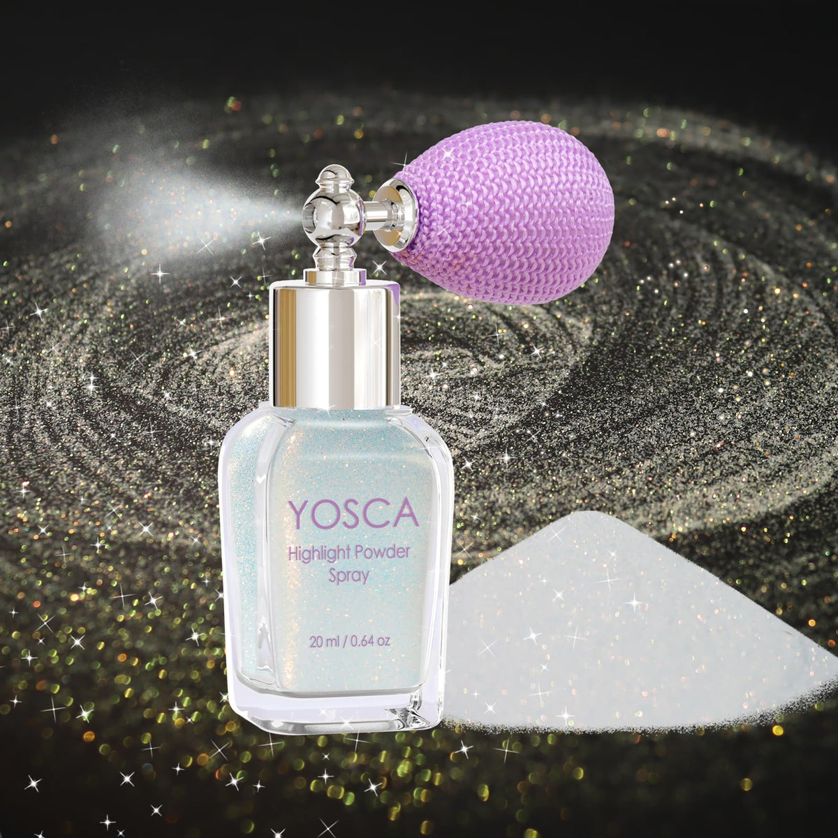 Yosca front packaging glass bottle showing elegant sprayer and brand prestige