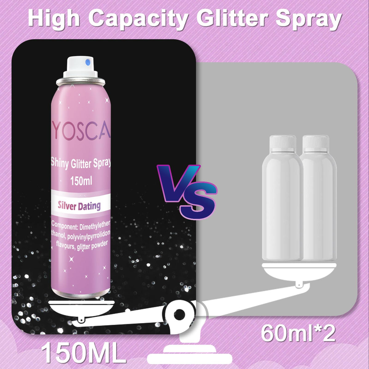 Yosca glitter on clothing fabric sample showing safe fabric sparkle and easy washout