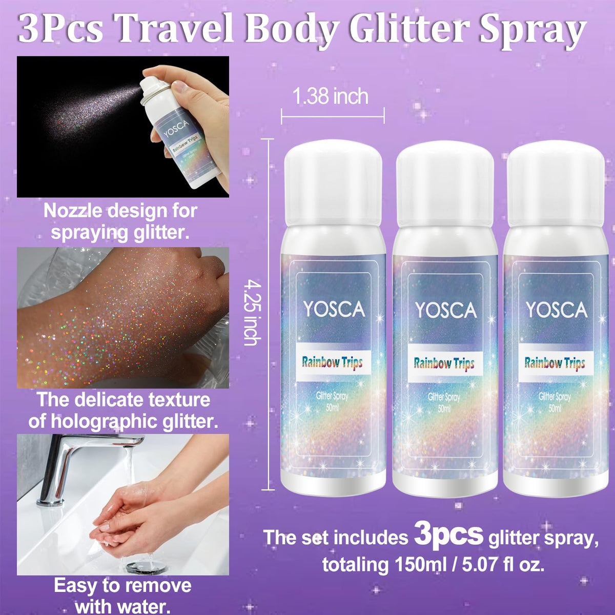 Yosca hair highlight application on ponytail adding holographic shine and dimension