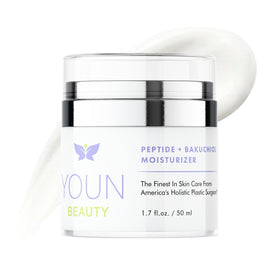YOUN Beauty front jar showing sleek packaging and clear branding benefit: clean presentation