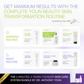 YOUN Beauty hand application demonstrating easy spread and quick absorption