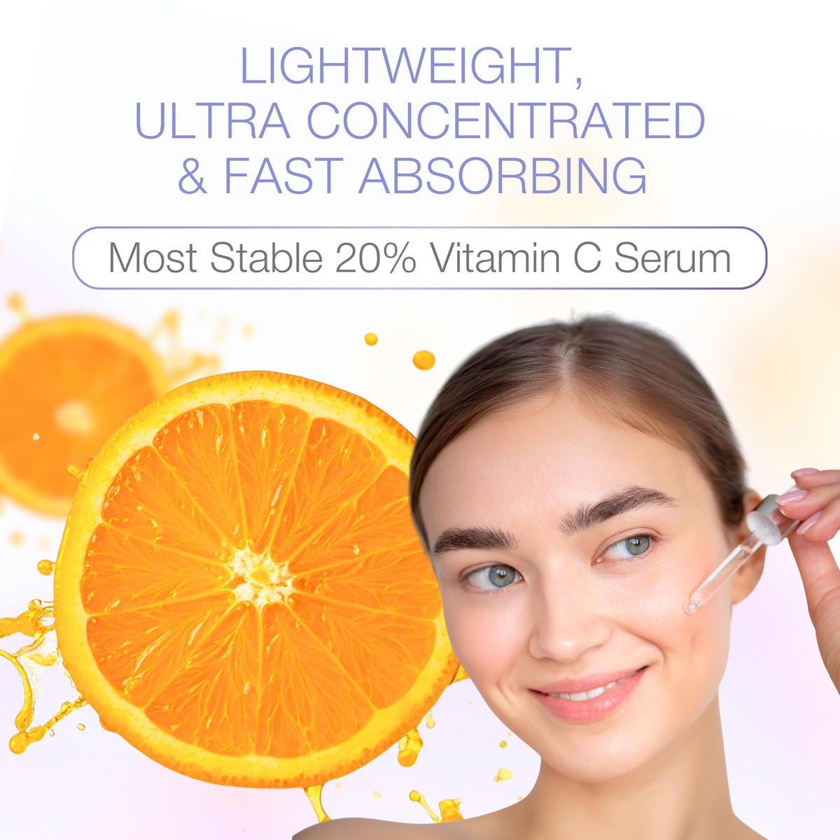 YOUN Beauty ingredient flatlay with vitamin C, hyaluronic, and botanicals