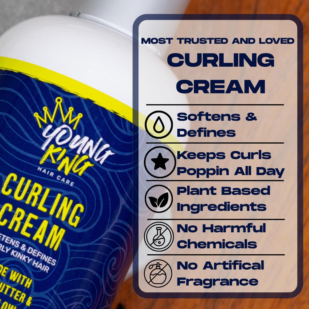 YOUNG KING HAIR CARE cream texture close-up demonstrating smooth slip