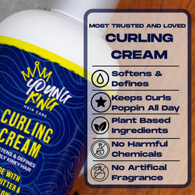YOUNG KING HAIR CARE cream texture close-up demonstrating smooth slip