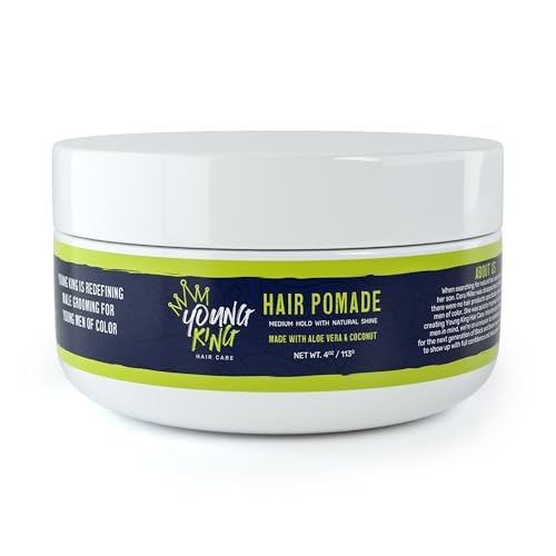 YOUNG KING HAIR CARE jar front view showing clear label and compact size benefit